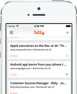 Bitmark list in the iPhone app