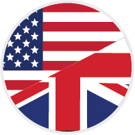 American and British flags